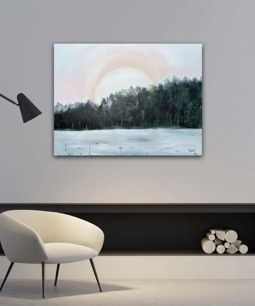 Autumn Frost meets First Light. Original hand-painted artwork by Meredith Howse. - Image 4