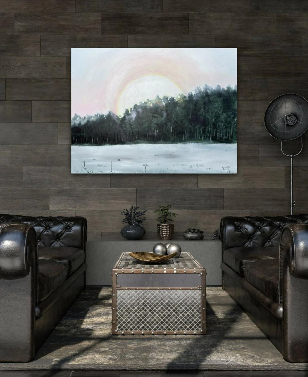 Autumn Frost meets First Light. Original hand-painted artwork by Meredith Howse. - Image 6