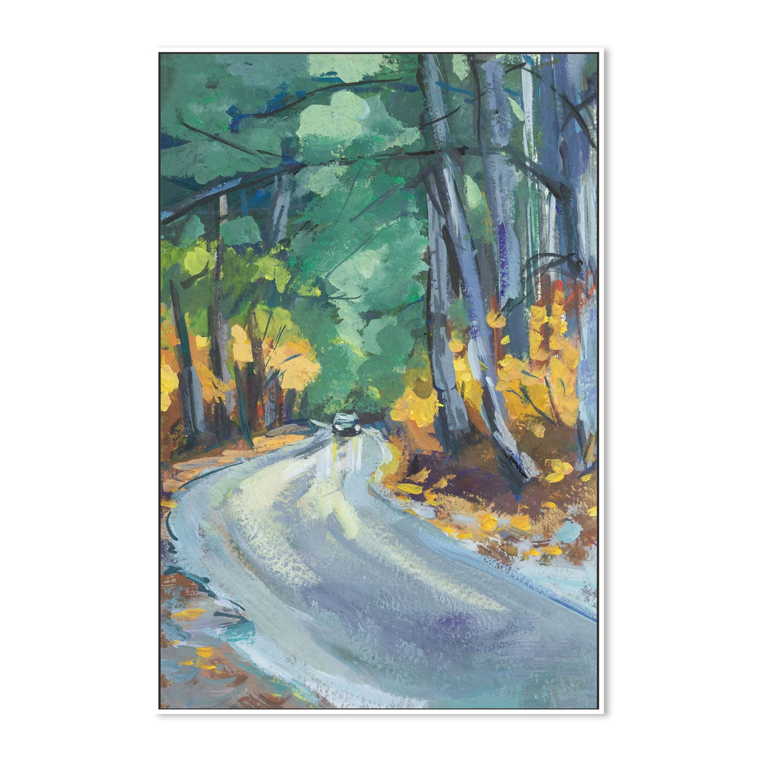 Autumn Roadtrip , Hand-painted Canvas - Image 5