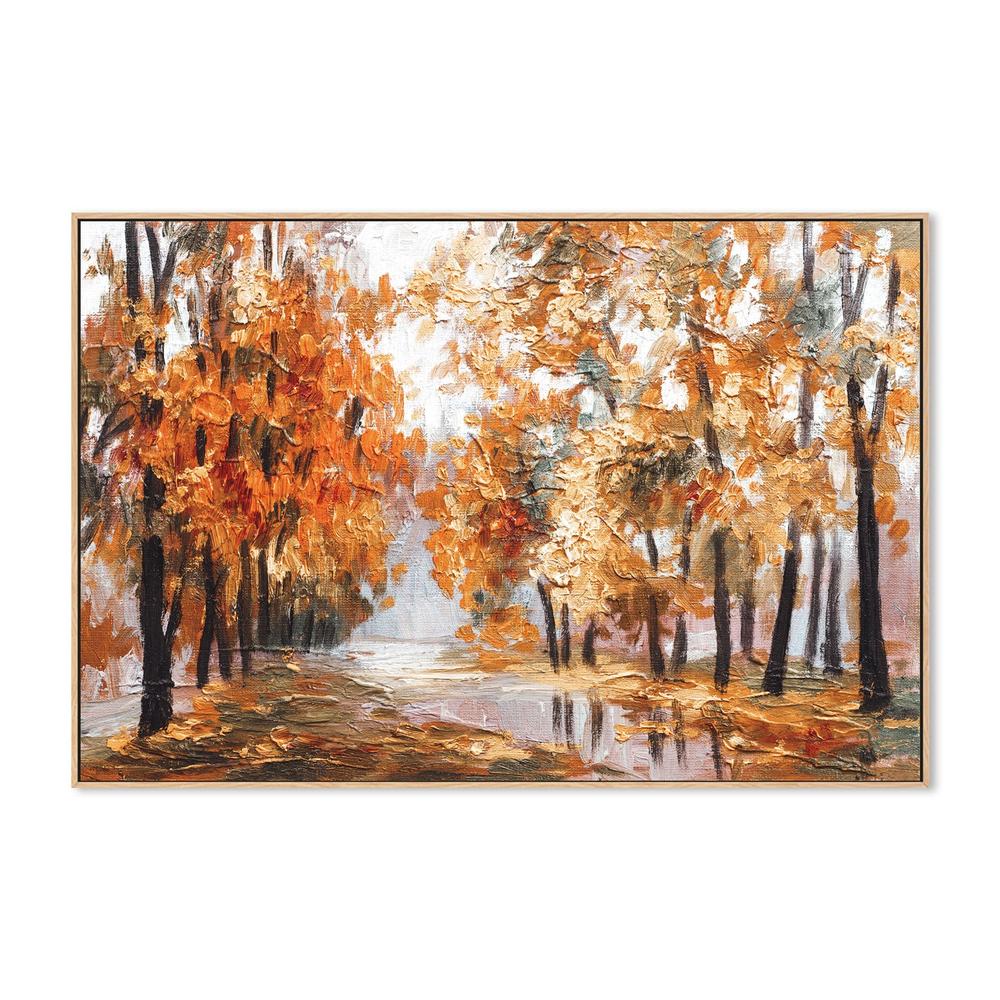 Autumn Scenery, Hand-Painted Canvas - Image 4