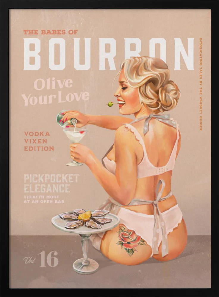 Babes of Bourbon Vol 16 Vintage Vodka Martini Pin Up Girl - Image 3