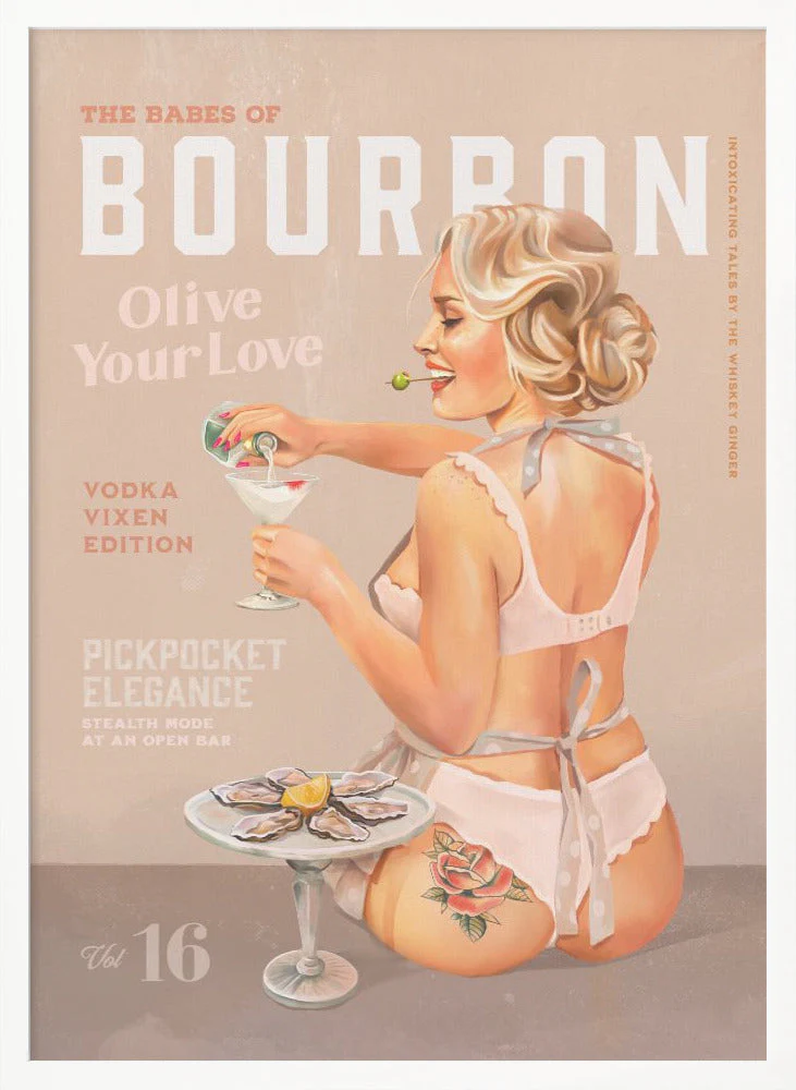 Babes of Bourbon Vol 16 Vintage Vodka Martini Pin Up Girl - Image 4