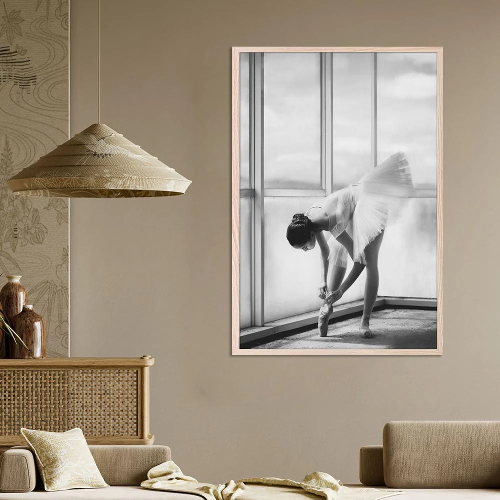 Ballerina Tying Pointe Shoes - Image 7