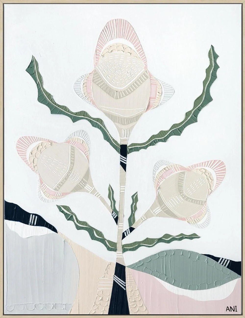 Banksia Elements 3, Original Hand-Painted Canvas By Ani Ipradjian - Image 6