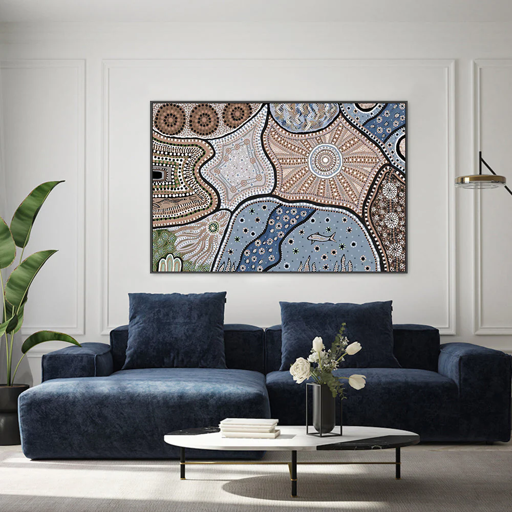 Barrunbatayi, Brown And Blue Tones - Image 2