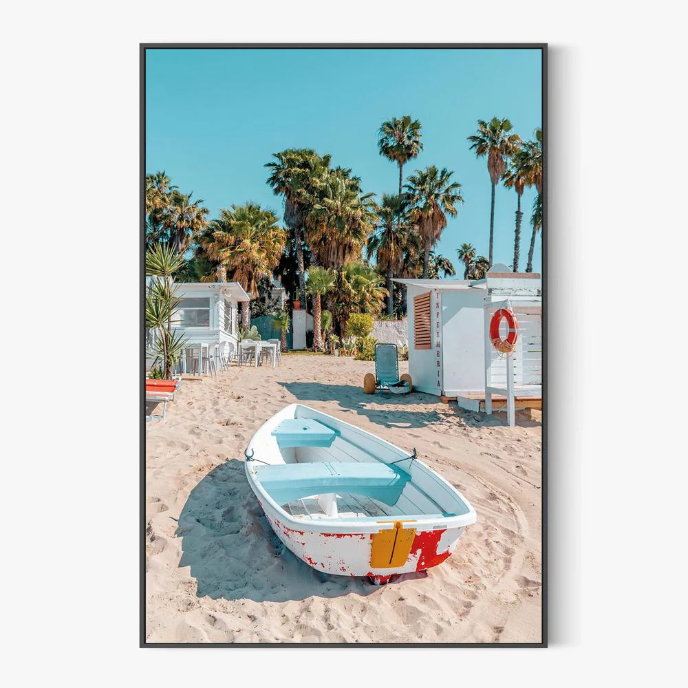 Beach Boat Under Palms - Image 3