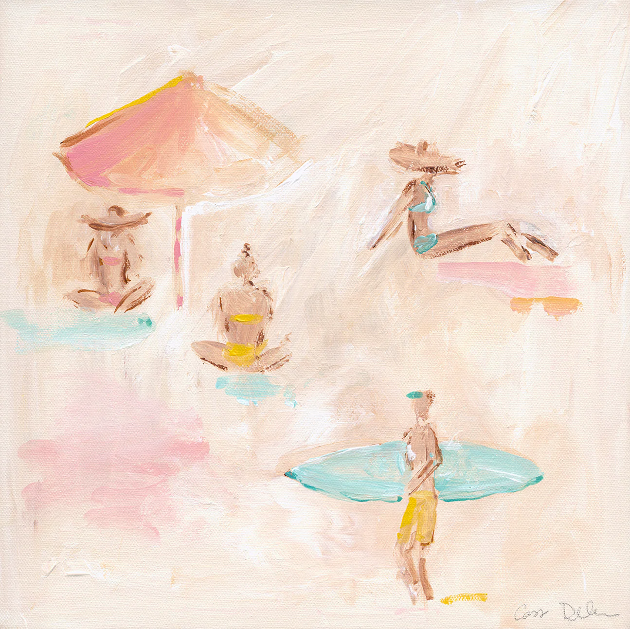 Beach Scene With Umbrella