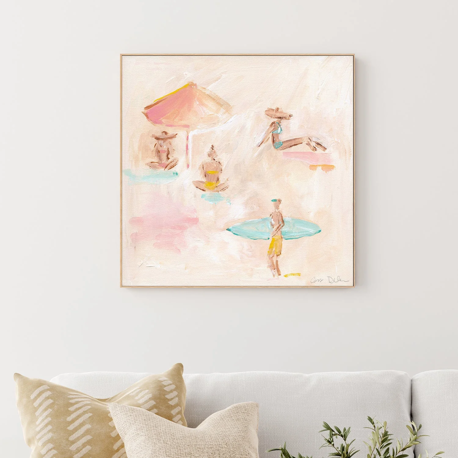 Beach Scene With Umbrella - Image 2