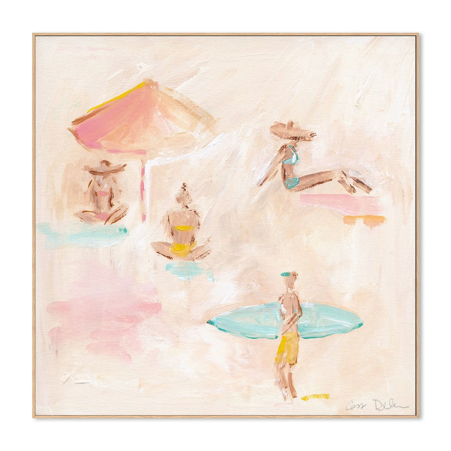 Beach Scene With Umbrella - Image 4