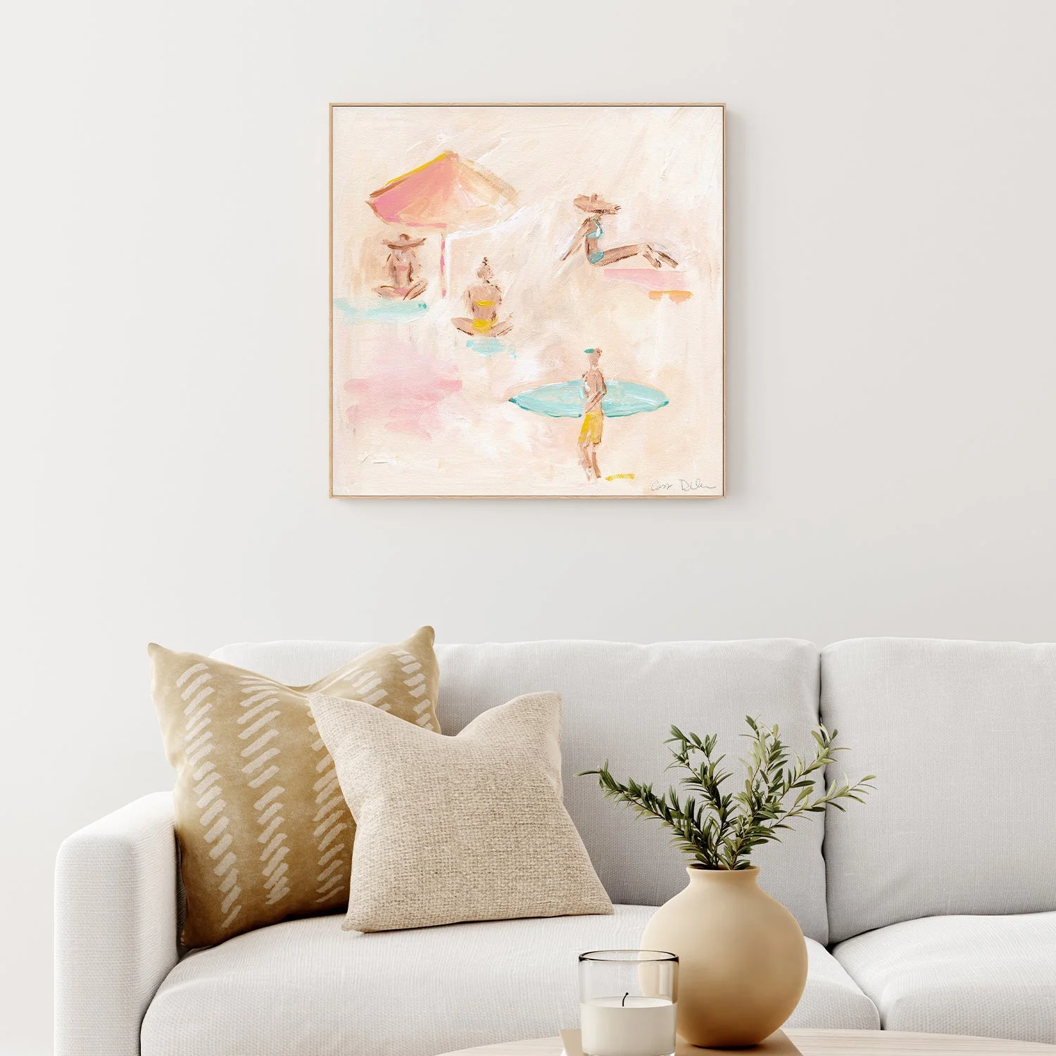 Beach Scene With Umbrella - Image 7