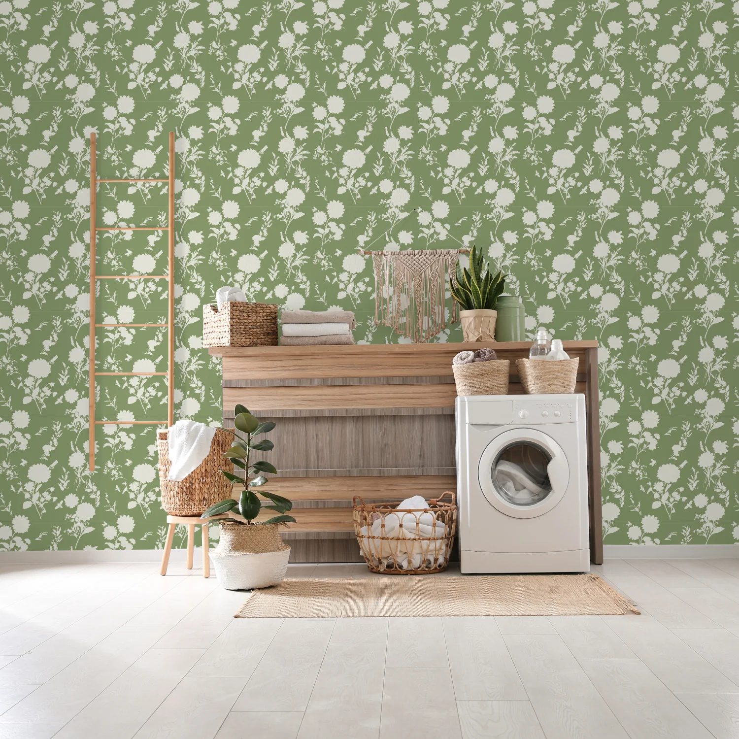 Bees and Blooms Pattern Styel B, Wallpaper - Image 2