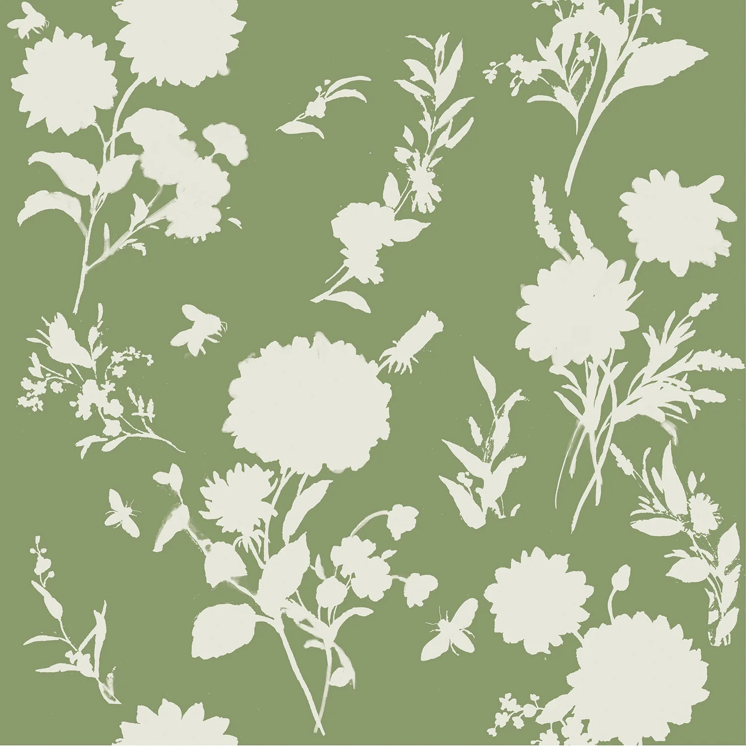 Bees and Blooms Pattern Styel B, Wallpaper - Image 3