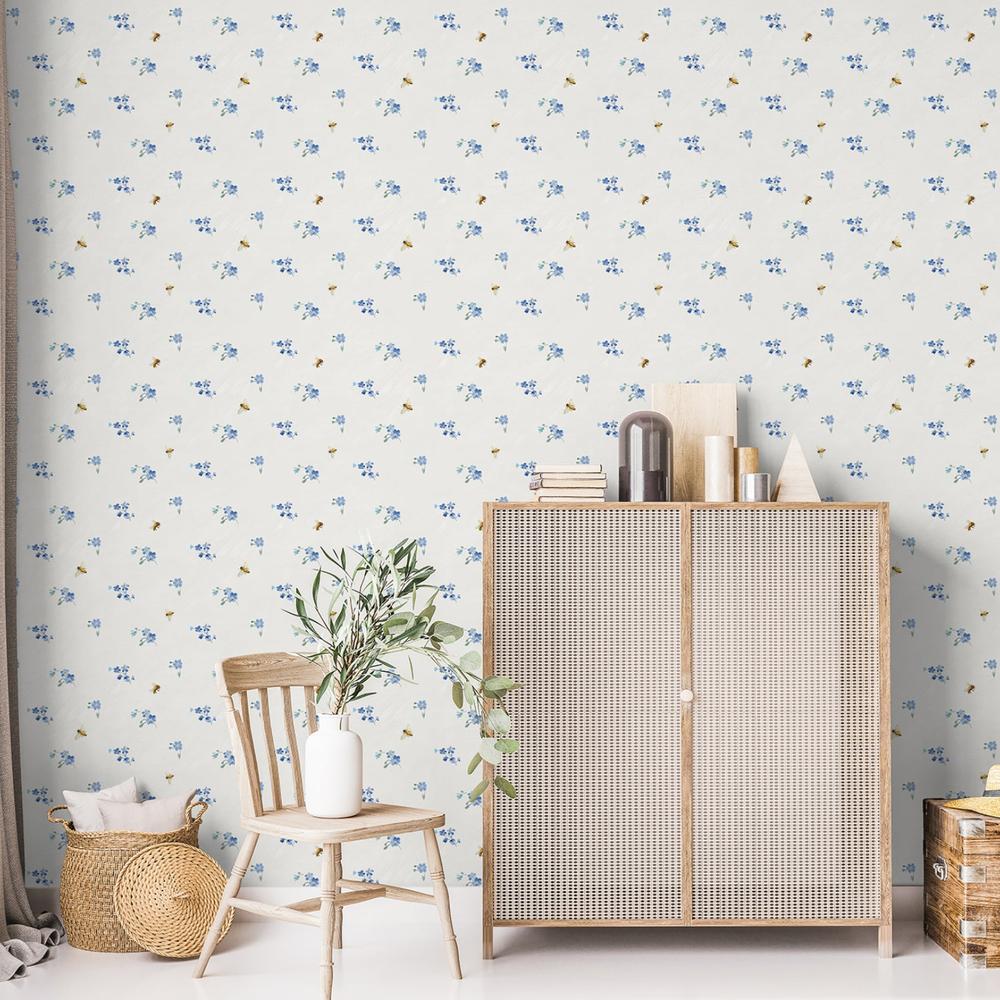 Bees and Blooms Pattern Style C, Wallpaper - Image 2