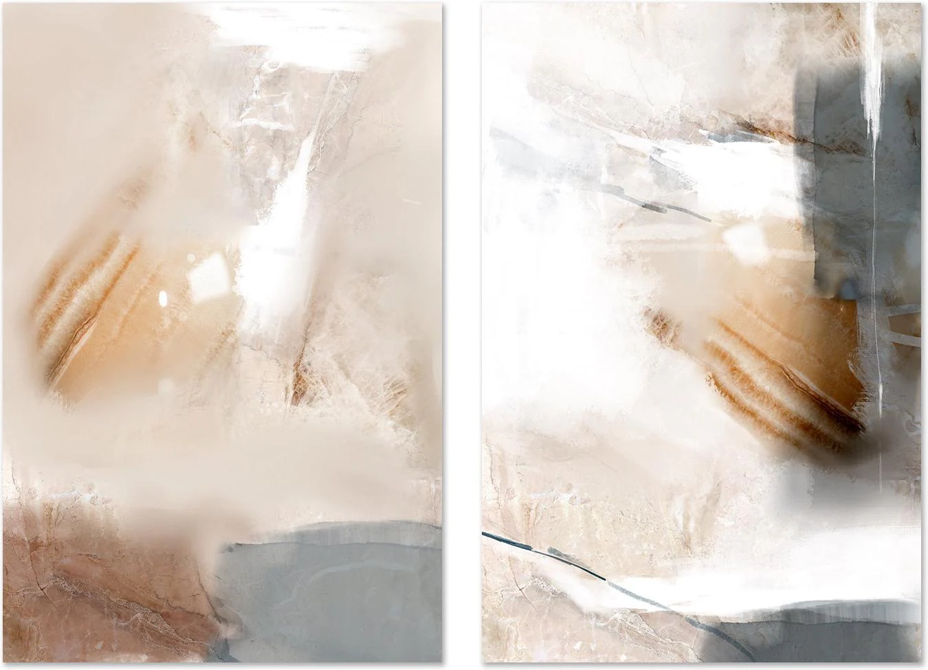 Beige Fondness, Style A & B, Set of 2