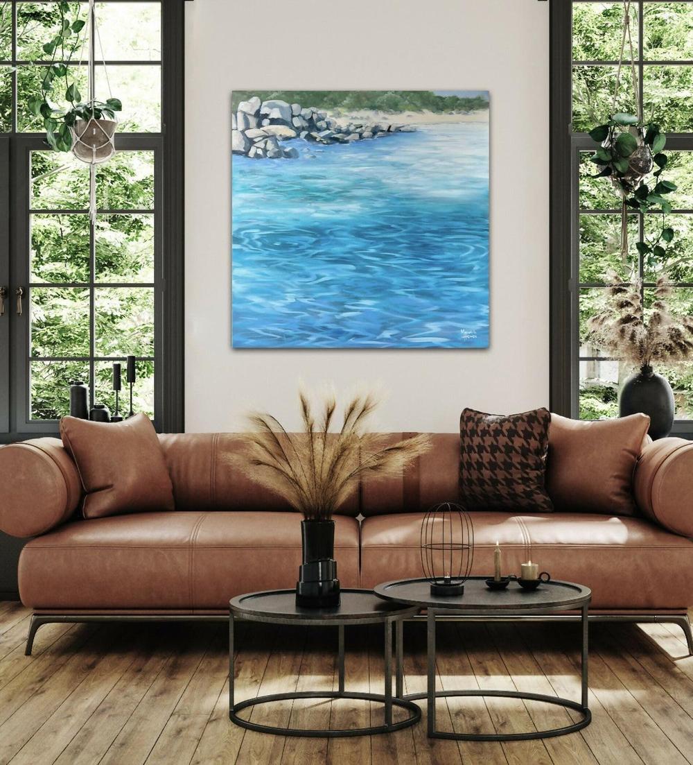 Binalong Bay. Original hand-painted artwork by Meredith Howse. - Image 3