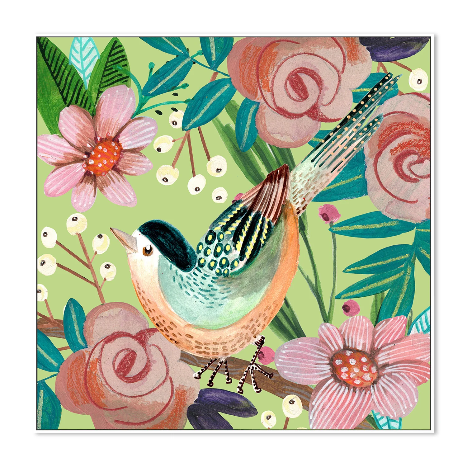 Bird and Flowers, Style A - Image 5