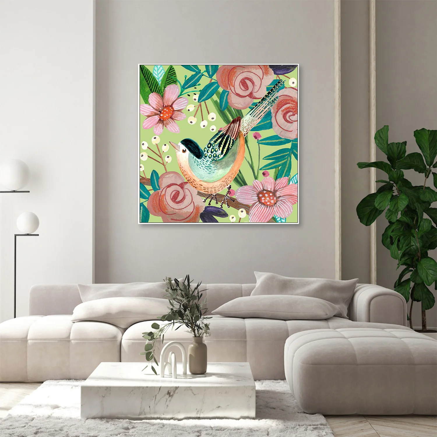 Bird and Flowers, Style A - Image 8