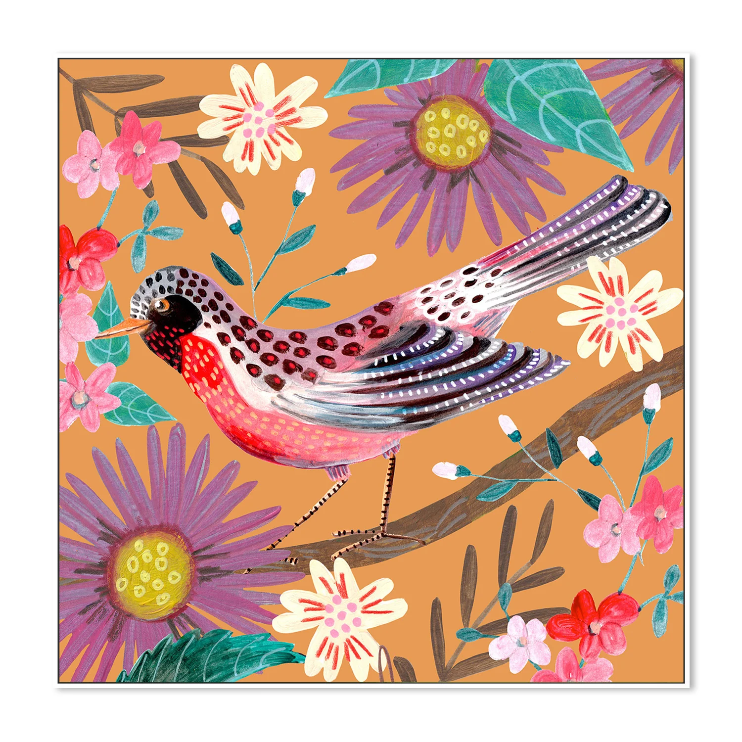 Bird and Flowers, Style B - Image 5