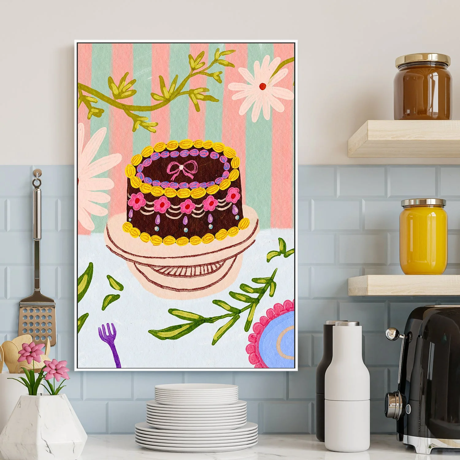 Birthday Cake And Flowers - Image 2