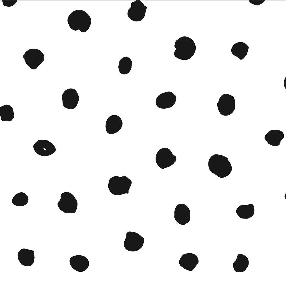 Black And White Polka Dots Wallpaper - Image 3
