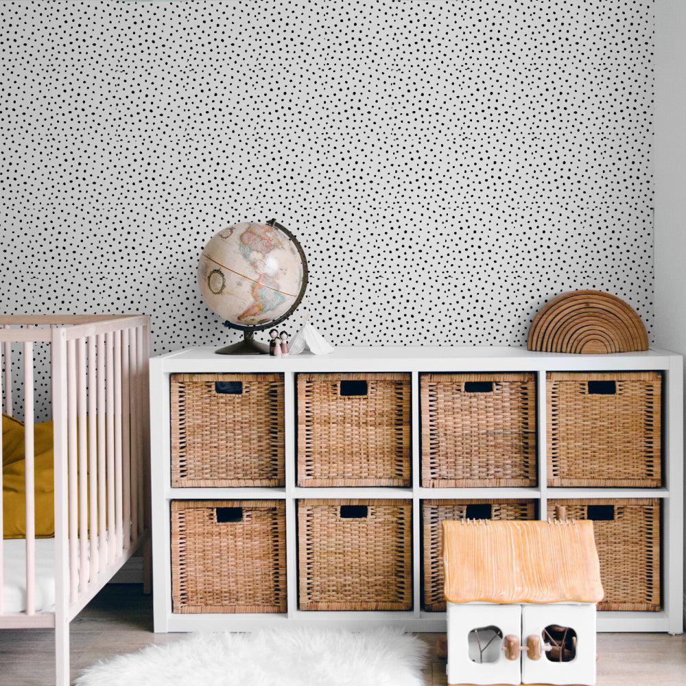 Black And White Polka Dots Wallpaper - Image 5