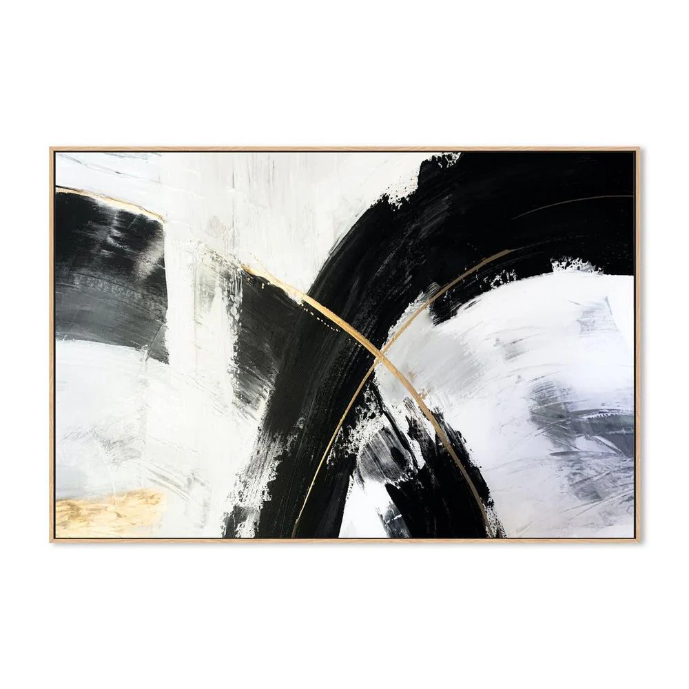 Black Rings , Hand-painted Canvas - Image 4