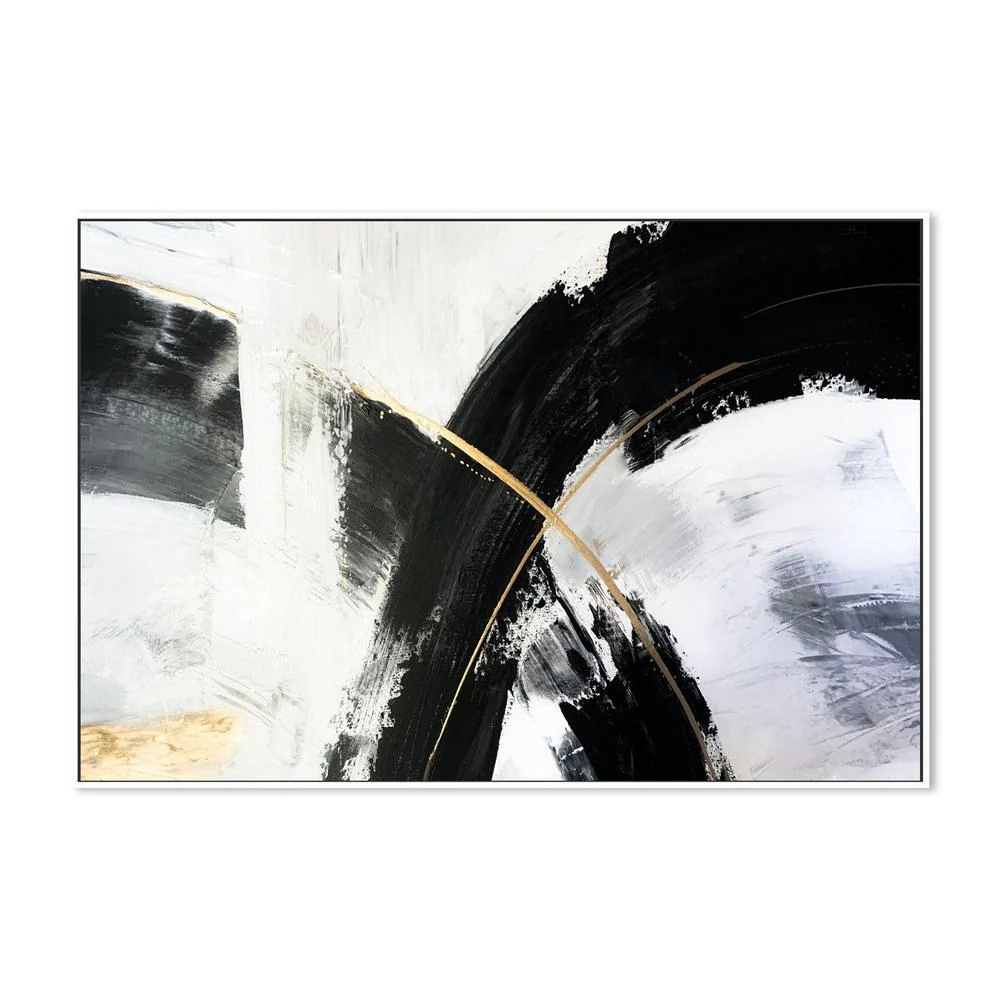 Black Rings , Hand-painted Canvas - Image 5