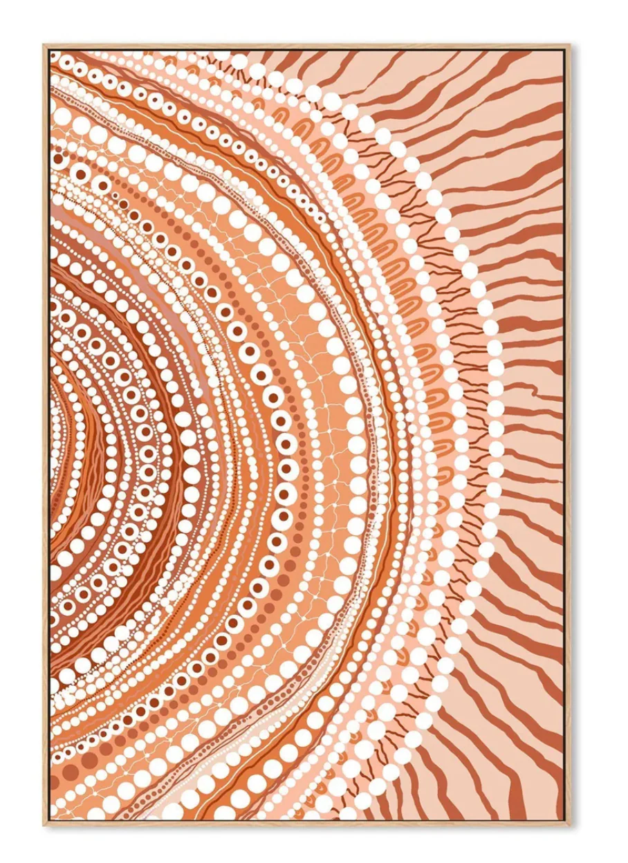 BLOOMING FEMALE EARTH, STYLE A , BY LEAH CUMMINS OAK FRAMED POSTER 80x120cm