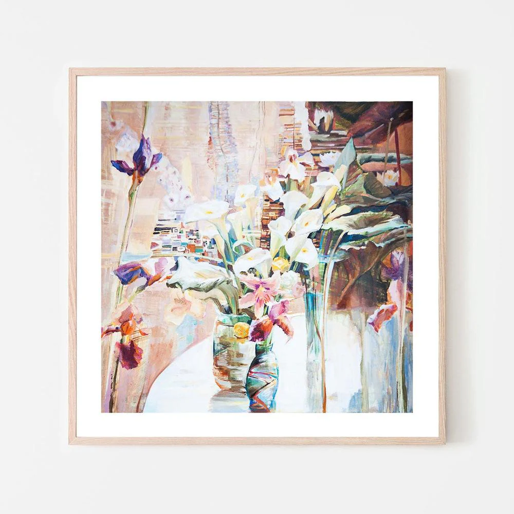 Blooms In Vases , Hand-painted Canvas - Image 6
