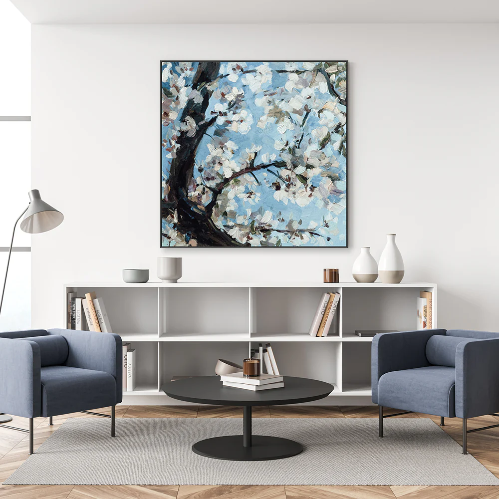 Blossoming Cherry Blossom Tree , Hand-painted Canvas - Image 2