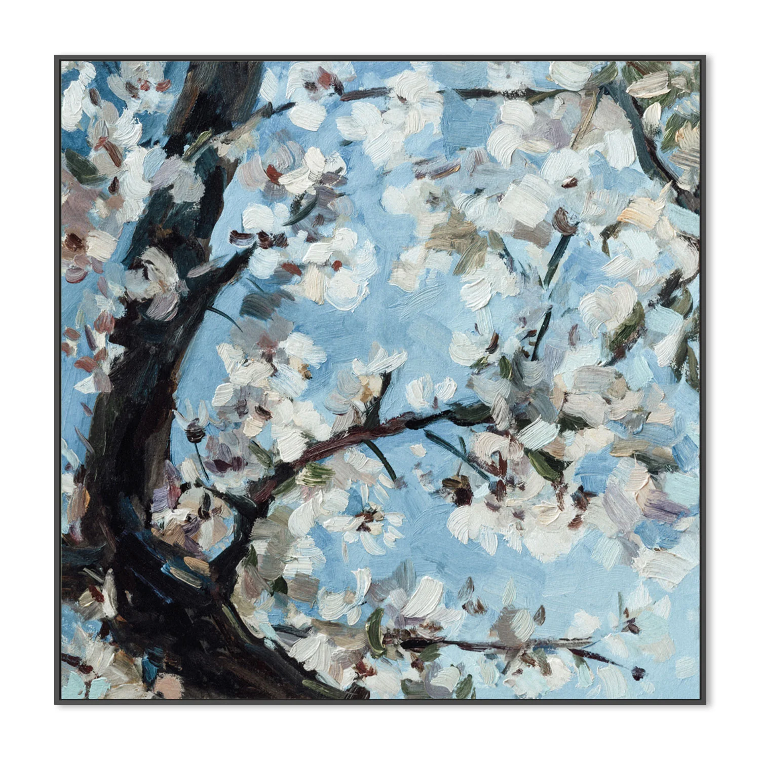 Blossoming Cherry Blossom Tree , Hand-painted Canvas - Image 3