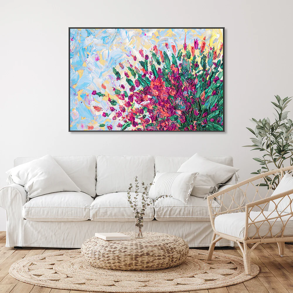 Blossoming Into The Wind, Hand-Painted Canvas - Image 2