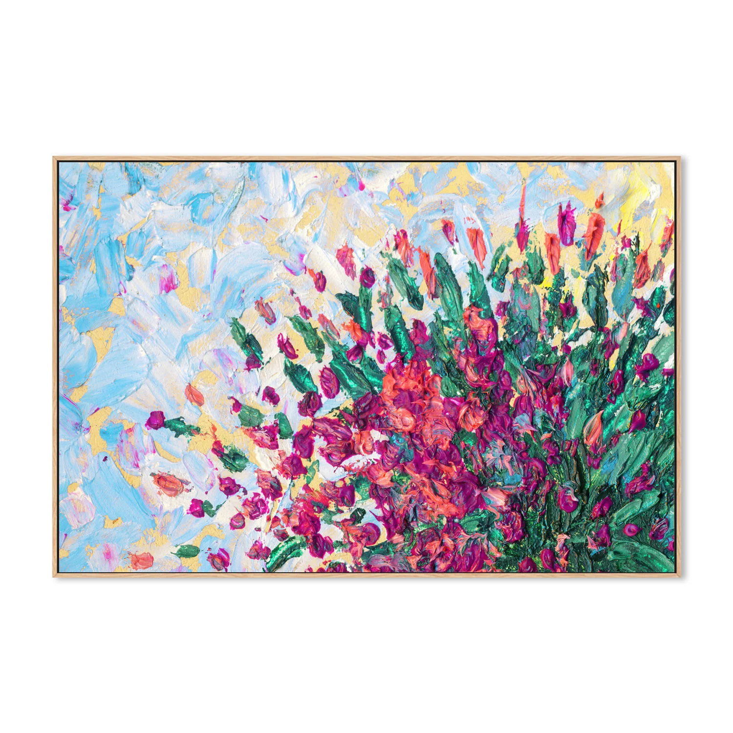 Blossoming Into The Wind, Hand-Painted Canvas - Image 4