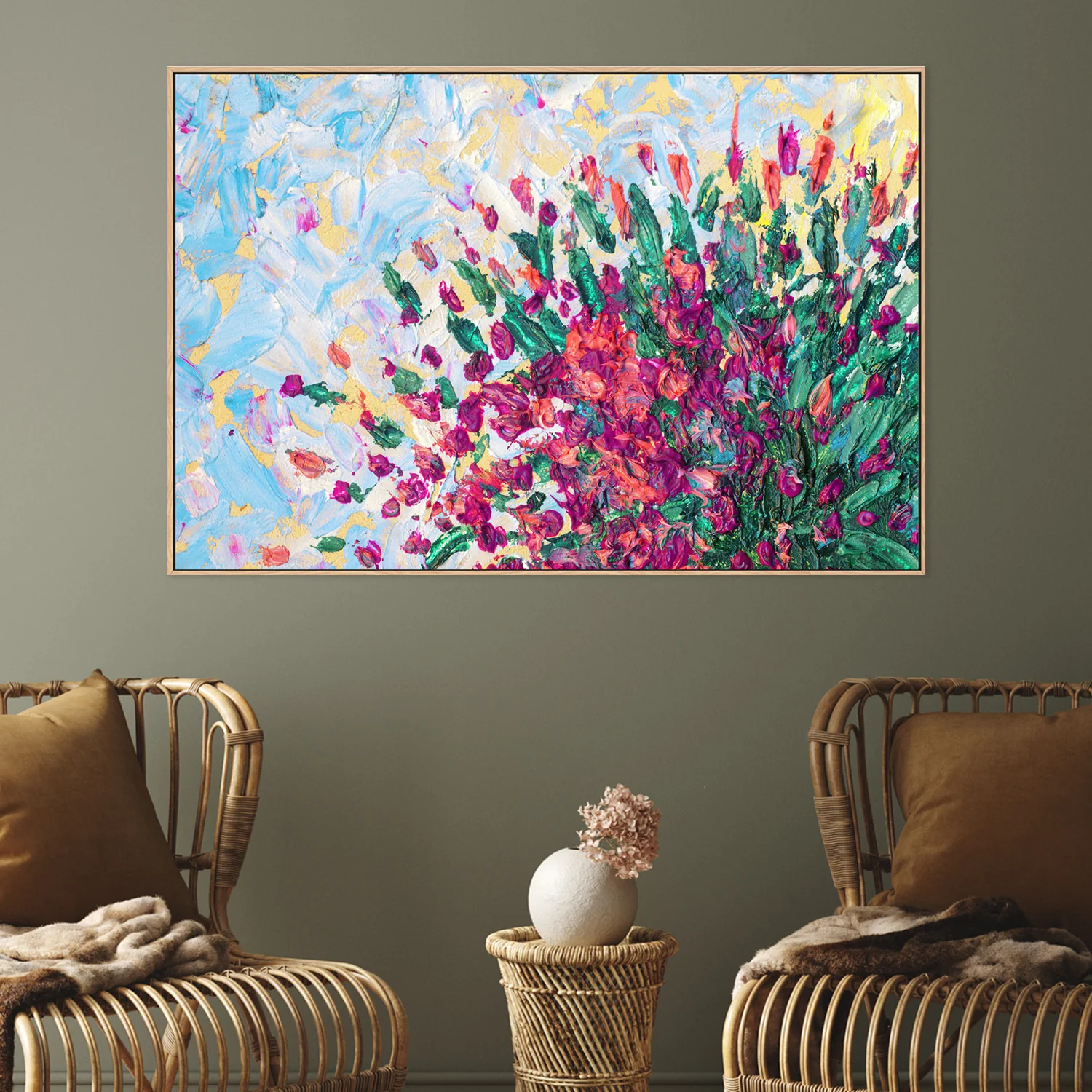 Blossoming Into The Wind, Hand-Painted Canvas - Image 7