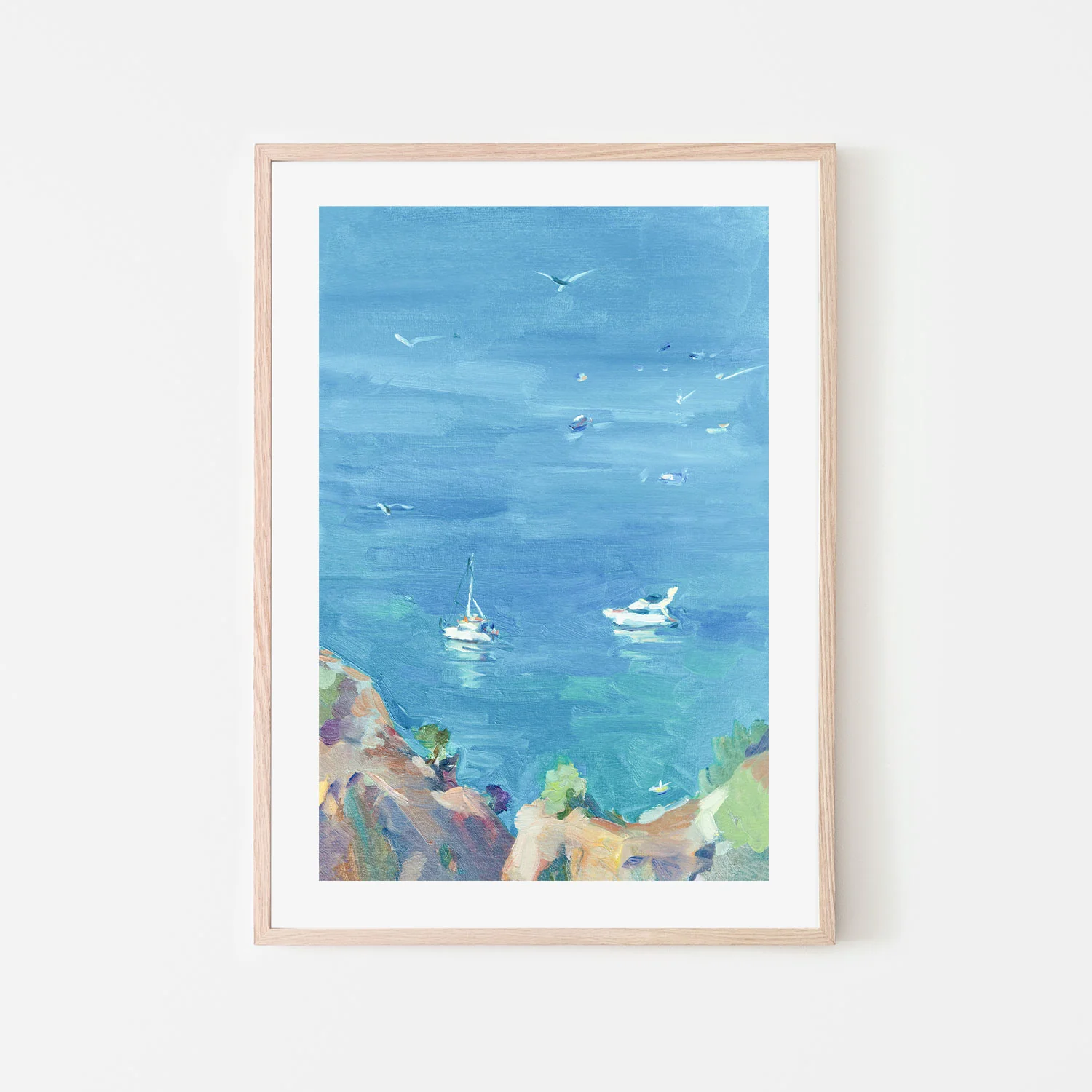 Blue As The Ocean , Hand-painted Canvas - Image 6