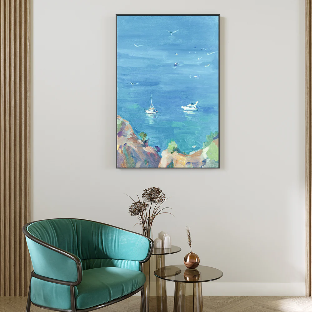 Blue As The Ocean , Hand-painted Canvas - Image 8