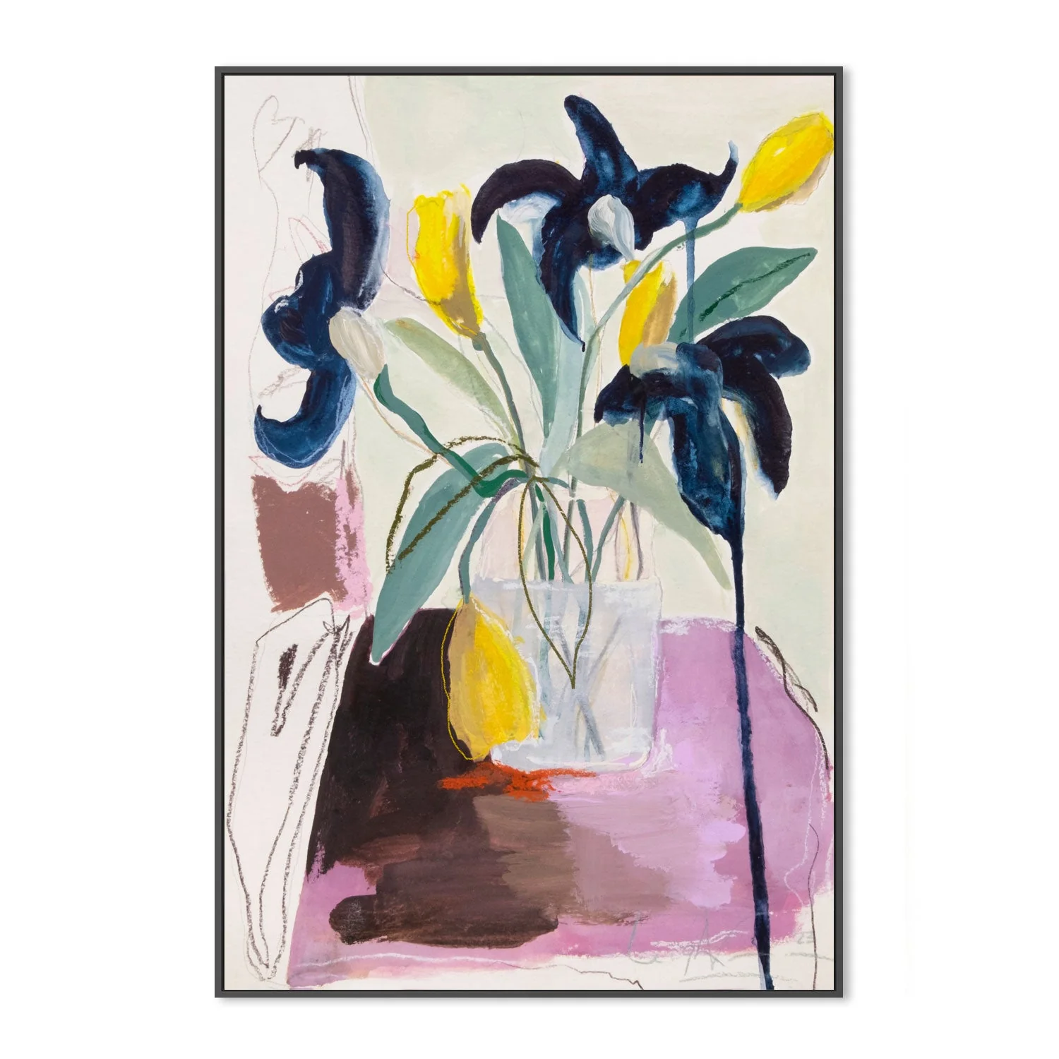 Blue Iris And Daffodils - Image 3