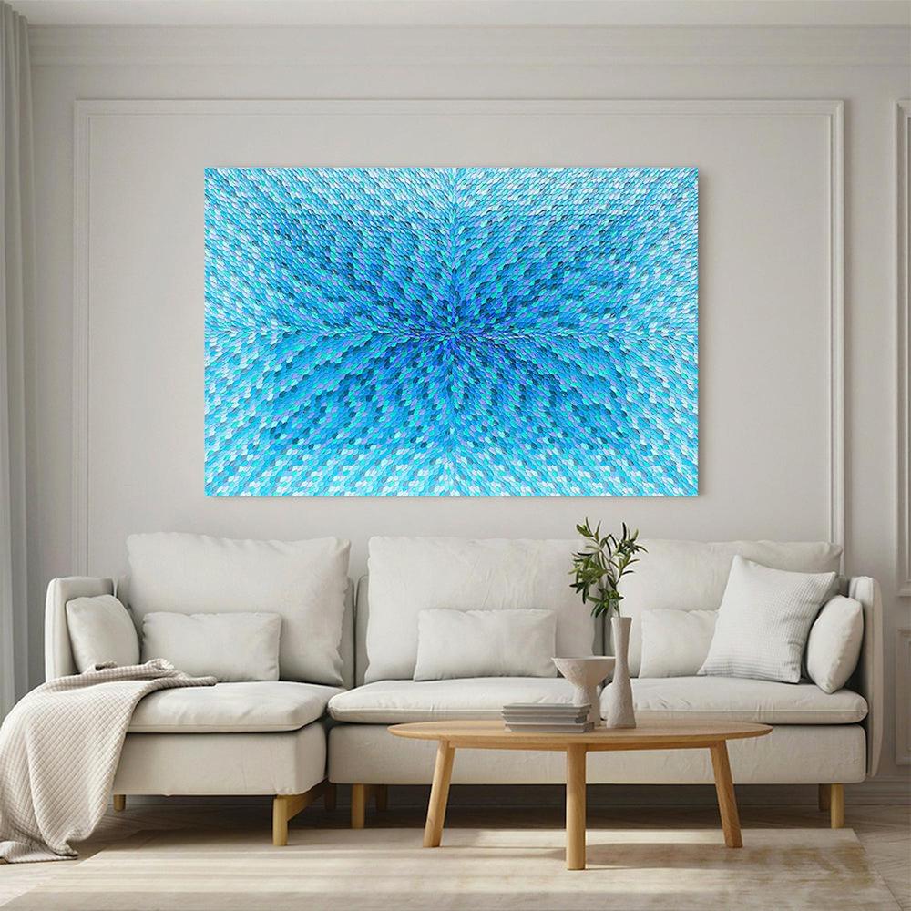 Blue Lagoon, Original Hand-Painted Canvas By Guzaliya Xavier - Image 5