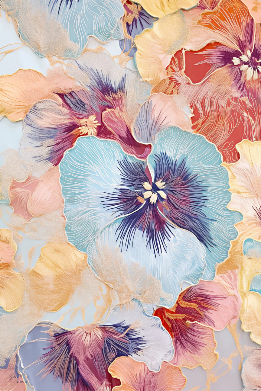 Blue Pansies