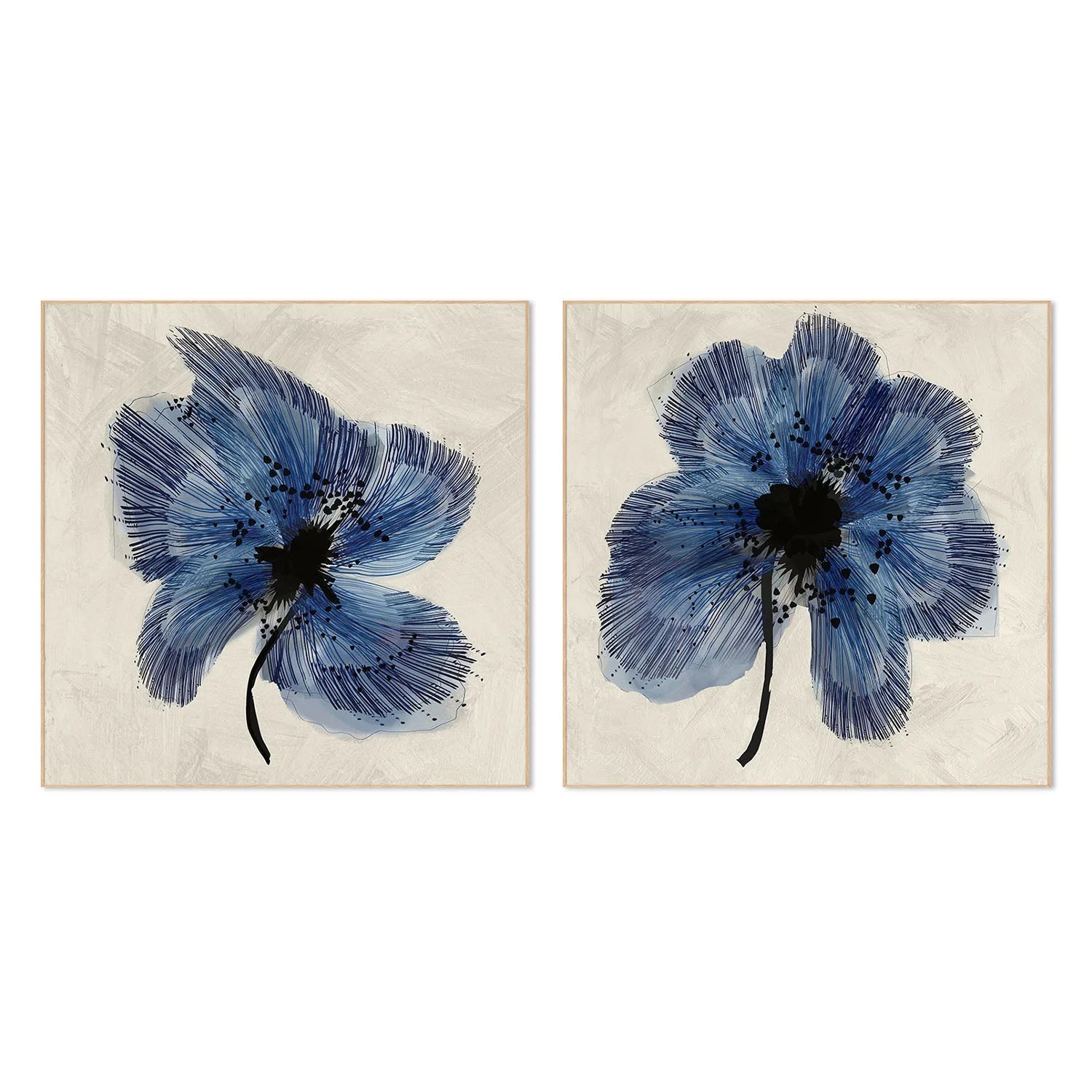Blue Petals, Style A & B, Set Of 2 - Image 4