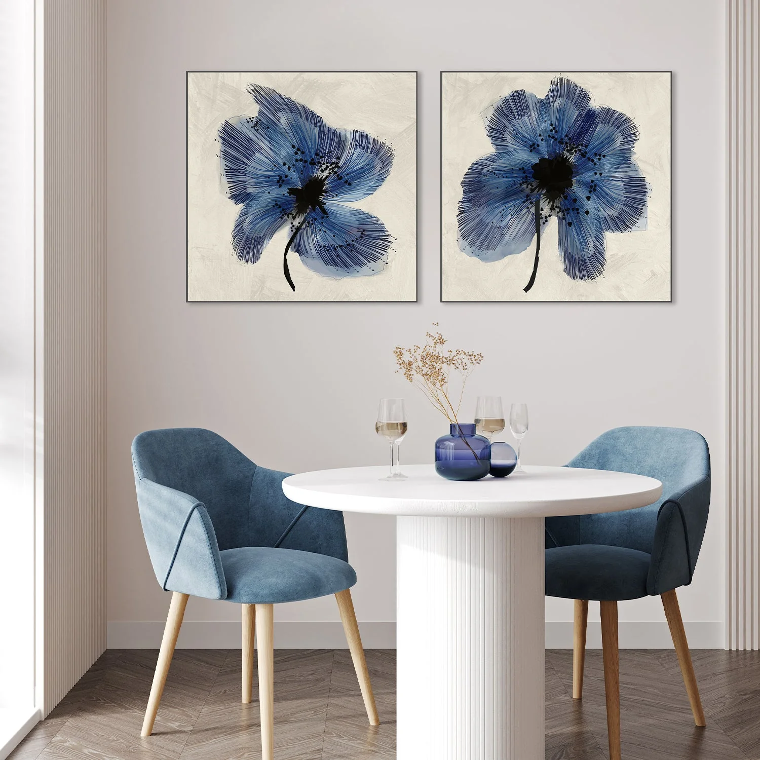 Blue Petals, Style A & B, Set Of 2 - Image 7