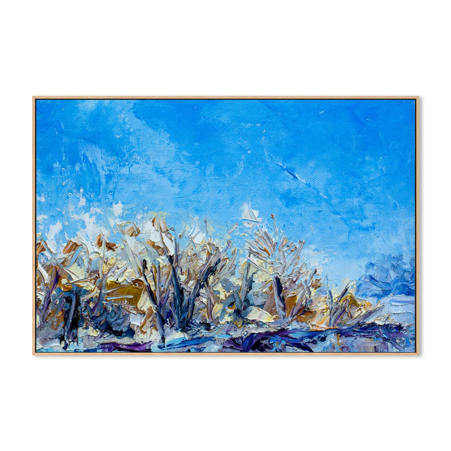 Blue Sky, Style A, Hand-Painted Canvas - Image 4