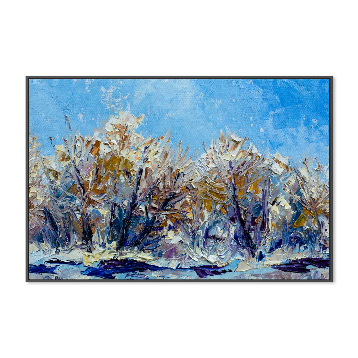 Blue Sky, Style C, Hand-Painted Canvas - Image 3