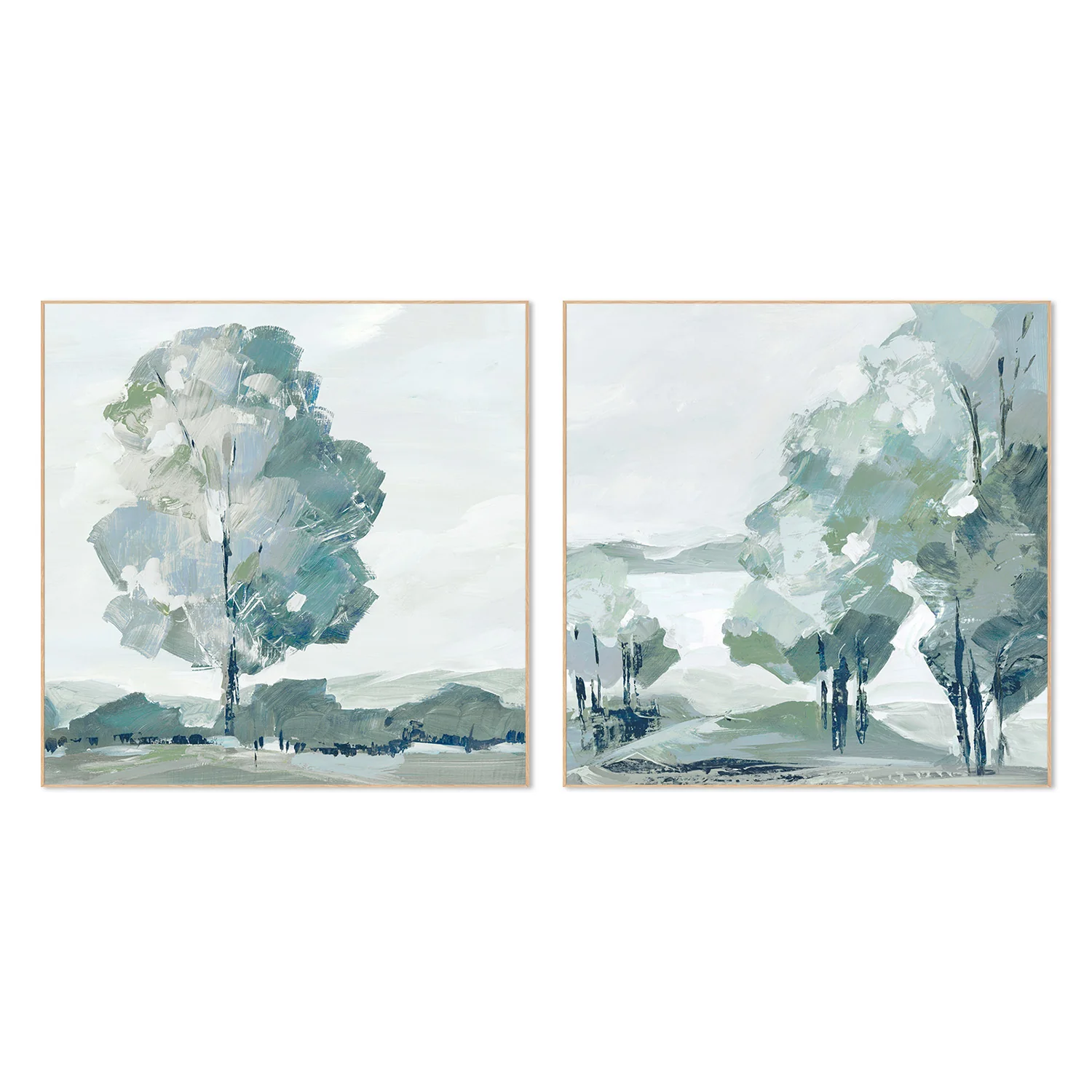 Blue Tree Forest, Style A & B, Set Of 2 - Image 4