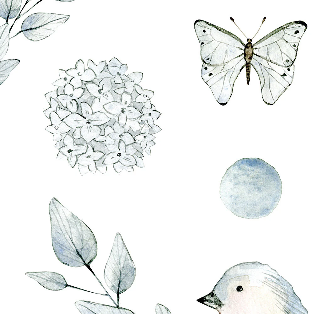 Blue Watercolour Garden - Image 4