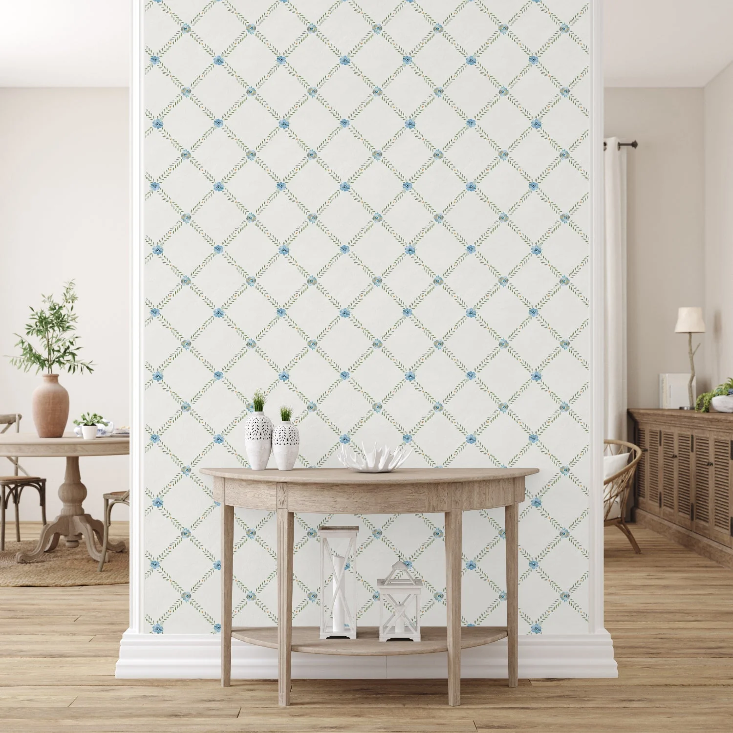 Blues of Summer Pattern Style E, Wallpaper - Image 2
