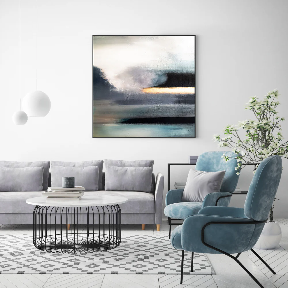 Blurry Night , Hand-Painted Canvas - Image 2