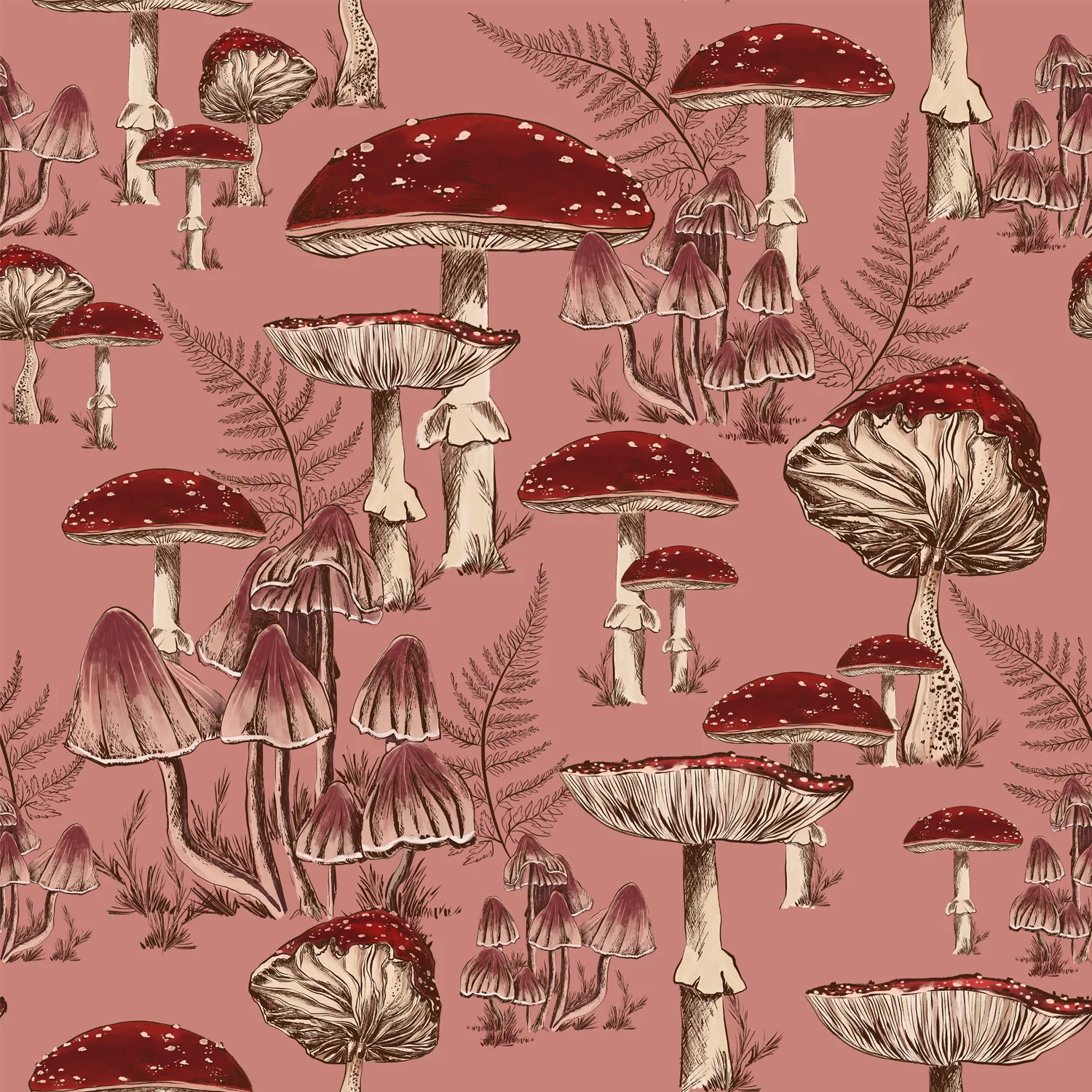 Blush Toadstool, Wallpaper - Image 2