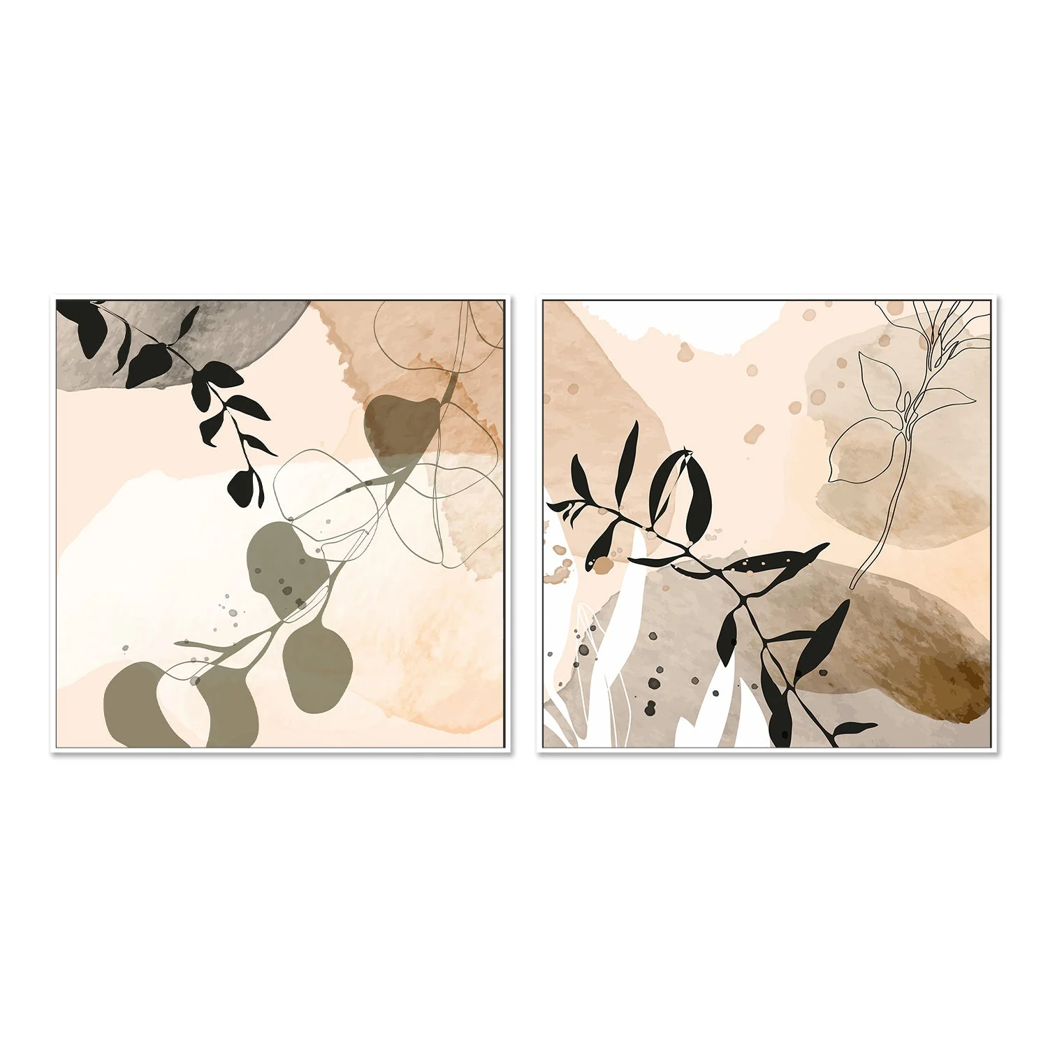 Botanical Beige, Style A & B, Set Of 2 - Image 5