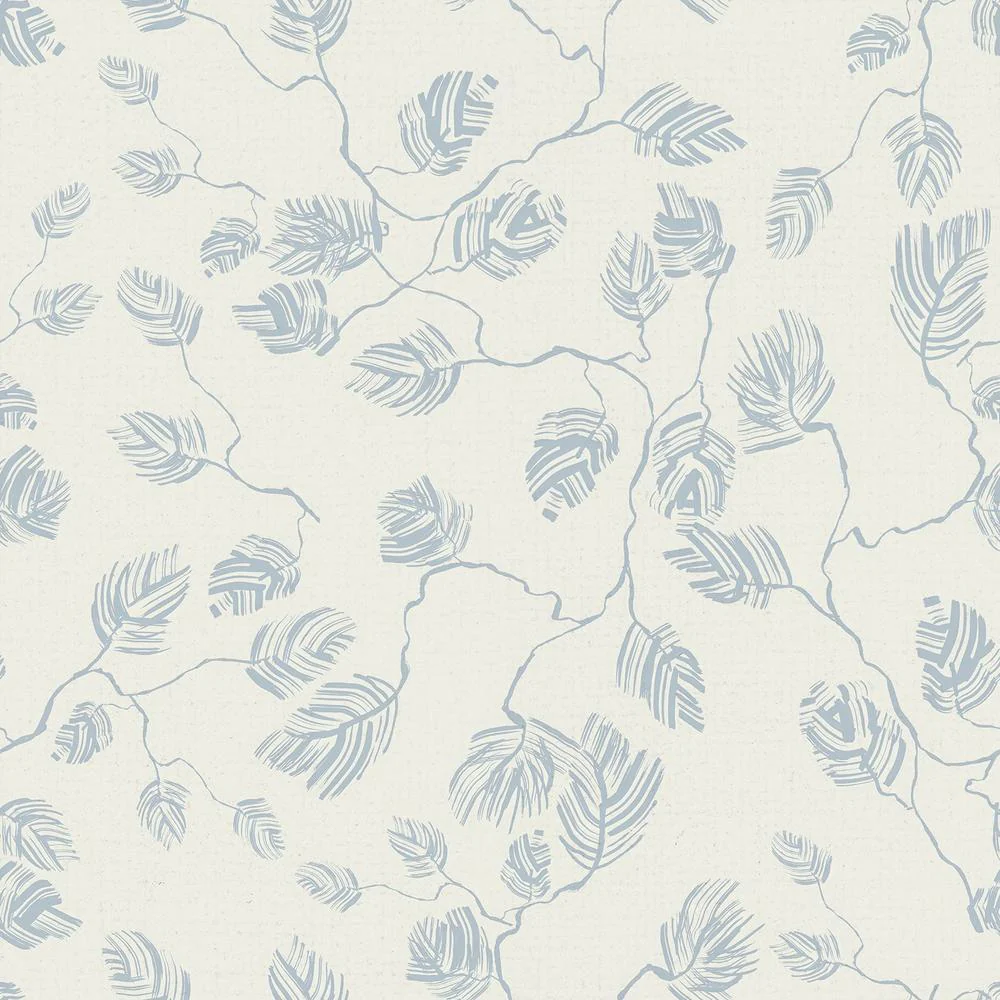 Botanical Branches Blue, Wallpaper